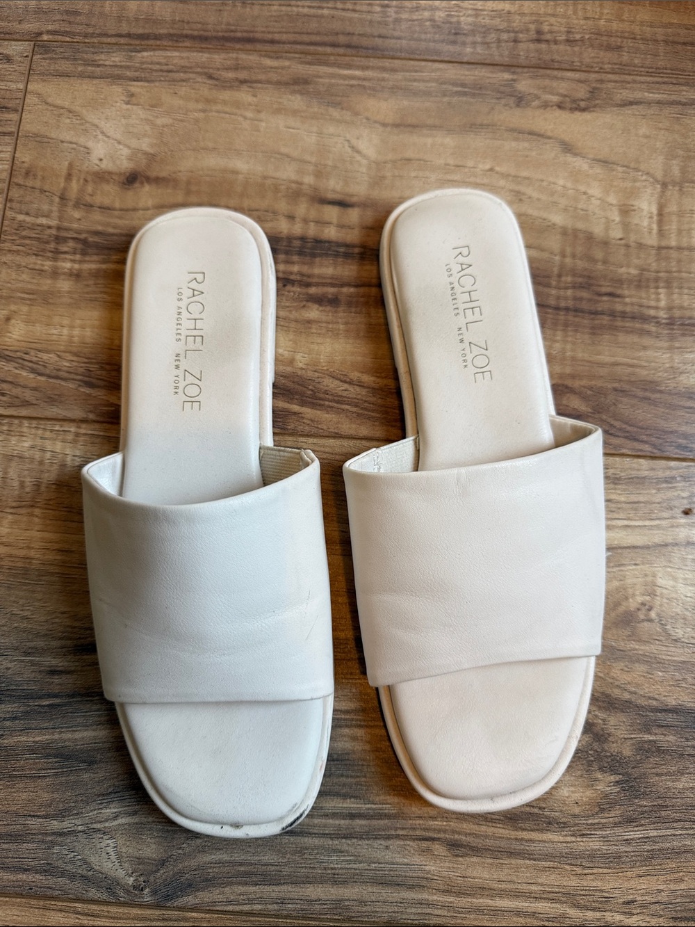 Rachel Zoe White Slide Sandals